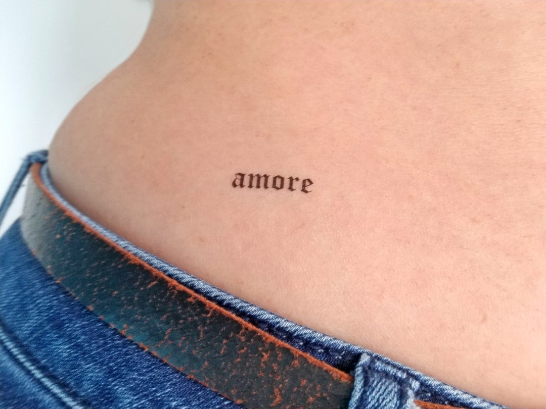 Tatuaje temporal amore conjunto de 4 tatuajes - Etsy México
