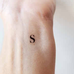 temporärer Tattoo-Buchstabe S (12er-Set)