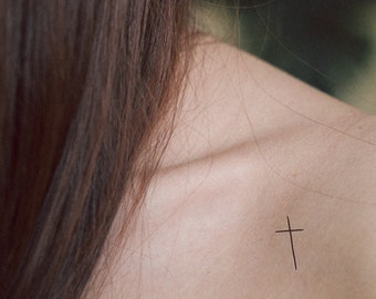 cross temporary tattoo (set of 4)