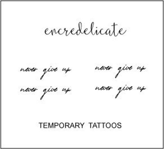 Never Give Up Tattoo Font