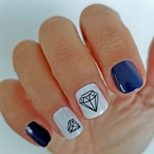 diamond waterslide nail decals / diamond nailart