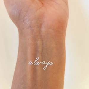 always white temporary tattoos (set of 4)