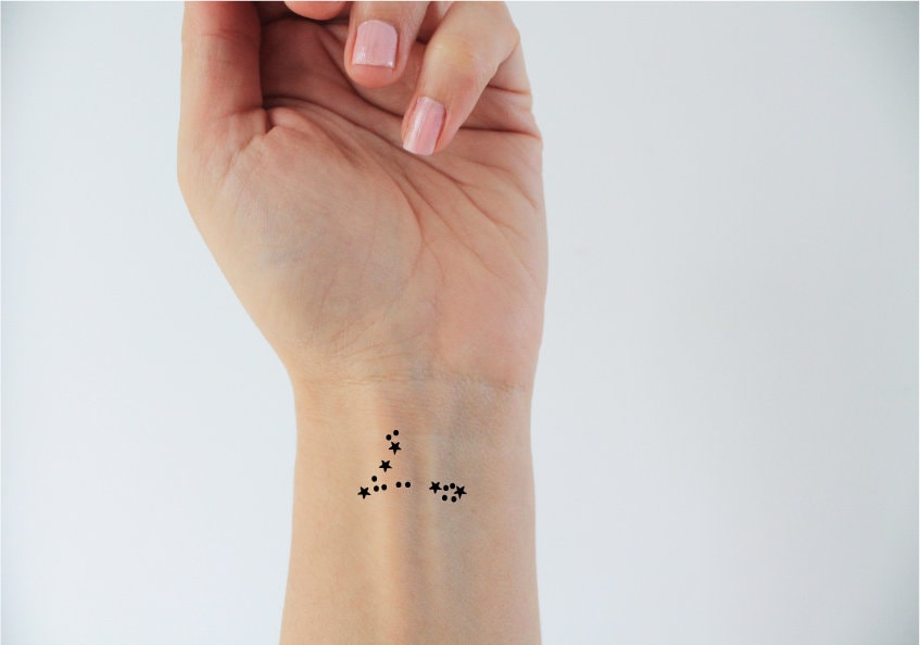 Pisces Small Tattoo - Etsy Pisces Small Tattoo - Etsy