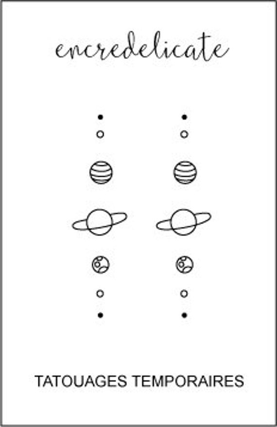 Circle Solar System Tattoo Simple