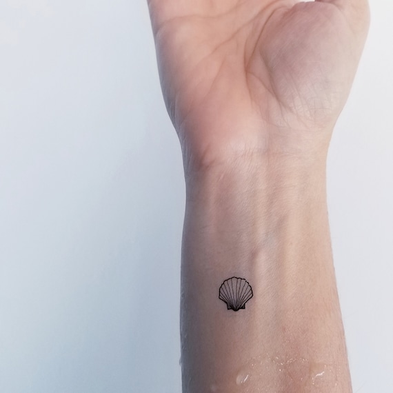 Small Shell Temporary Tattoo Set Of 3 Etsy