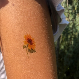 sunflower temporary tattoos (set of 4)