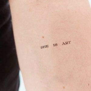 Ze is kunstzin tijdelijke tattoo (set van 4)