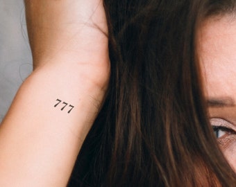 777 Angel Numbers Sticker for Sale by babyspice2000  Wrist tattoos for  guys, Tattoo stencils, Sketch tattoo design