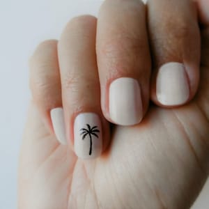 palm tree nail decals / palm tree waterslide nail decals / nail art summer