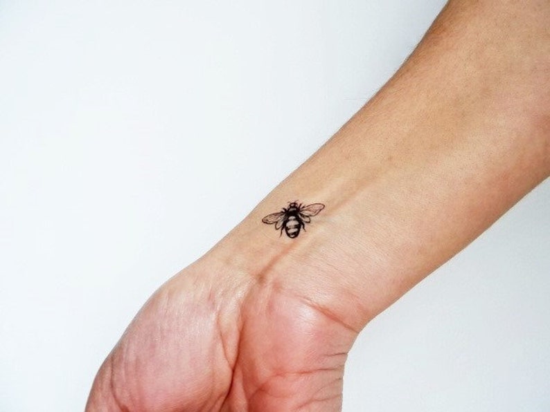 6 bee temporary tattoos /realistic bee tattoo / vintage bees Etsy