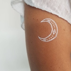 white moon temporary tattoo