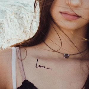 love temporary tattoos (set of 3)
