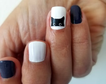 cat waterslide nail decals