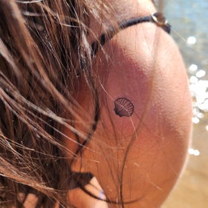 small shell temporary tattoo (set of 3)
