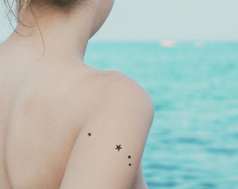 6 Aries zodiac temp tattoos / temporary tattoos / Aries zodiac / Aries constellation / stars temp tattoo / constellation tattoo