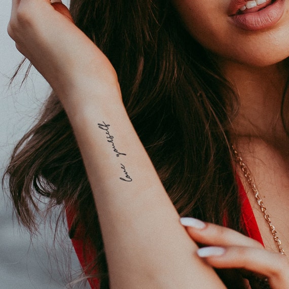 Love Yourself Temporary Tattoos set of 2 - Etsy Love Yourself Temporary Tattoos set of 2 - Etsy