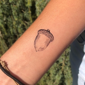 acorn temporary tattoos (set of 2)