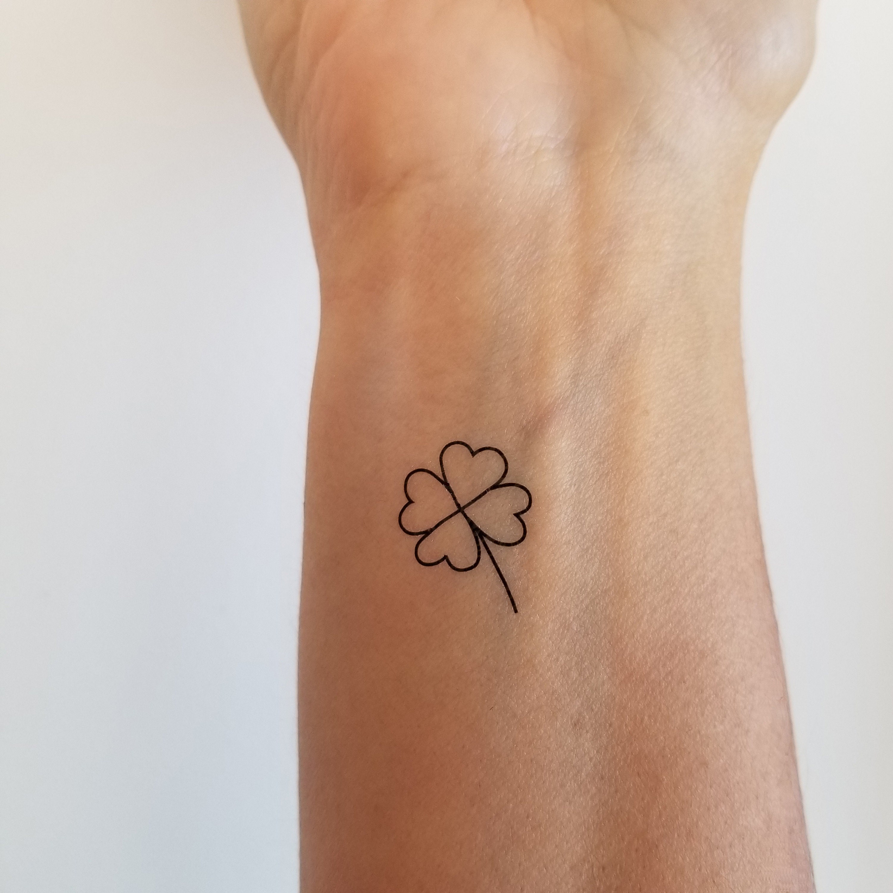 Tatouage Trèfle 4 Feuilles Femme Tatouage temporaire trèfle 2 sets de 2 - Etsy France