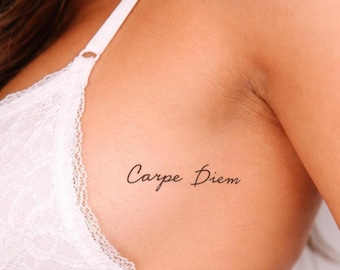 Carpe diem tatouage temporaire (set de 4)