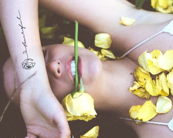 roze staaf tijdelijke tattoo (set van 2)