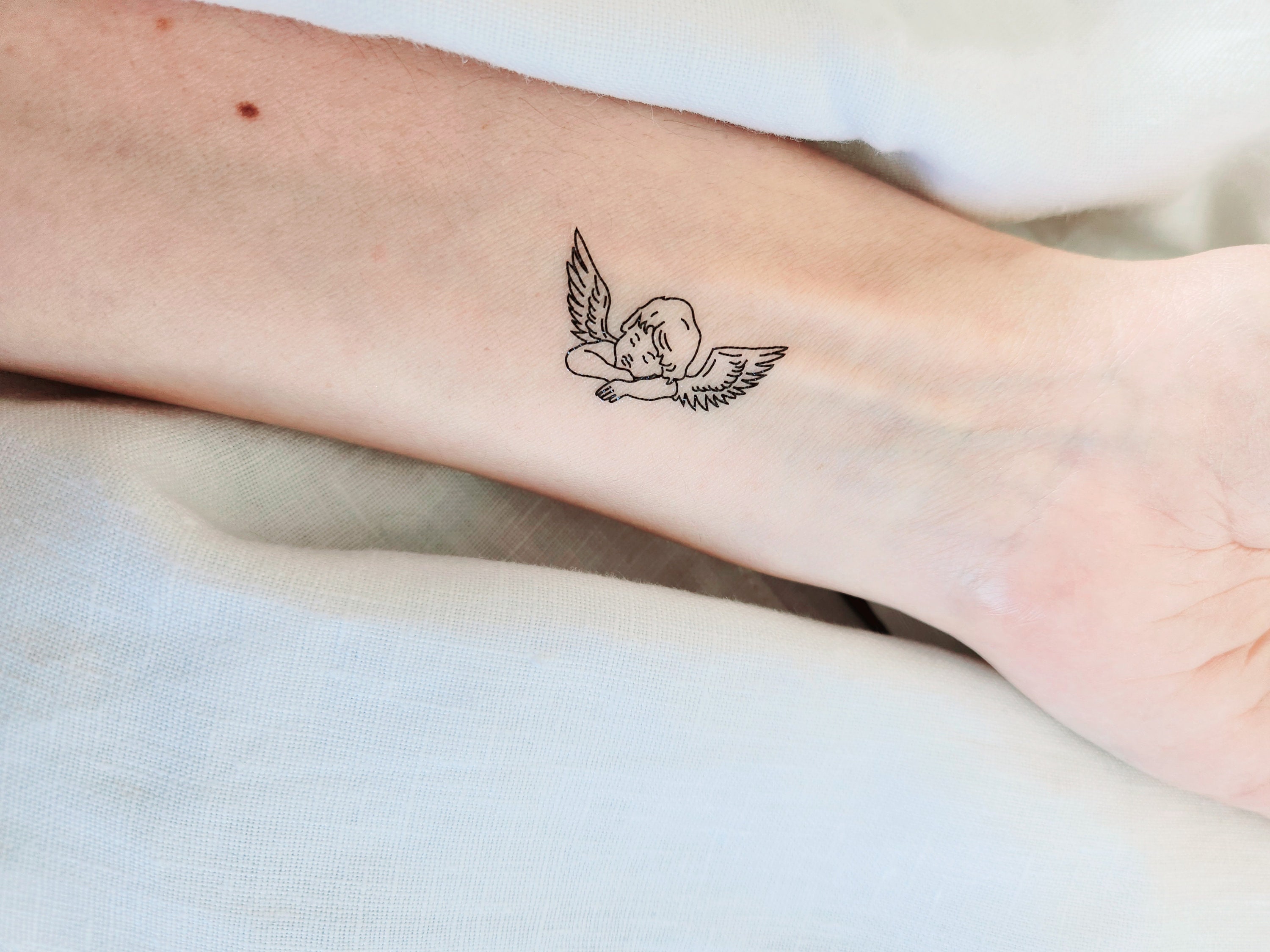 Tatouage Ailes D ange Femme Poignet Tatouage ange - Etsy France