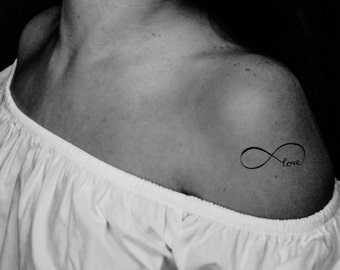 infini et love tatouage temporaire