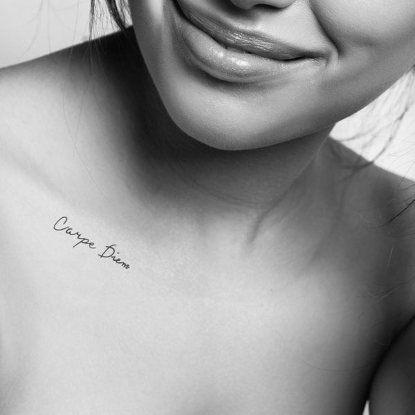 Carpe diem tatouage temporaire (set de 4)