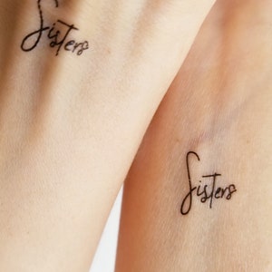 sisters temporary tattoo (sets of 4)