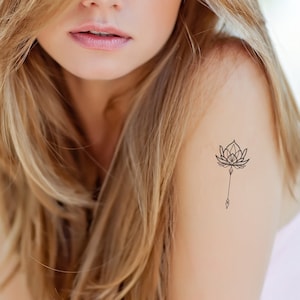 lotus  temporary tattoo