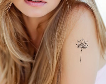 lotus  temporary tattoo