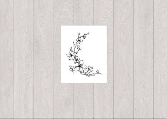 Tatouage Temporaire Lune Fleur Dessiné à La Main Tatouage Temporaire Floral Tatouage Temporaire Artistique Lune Fleur Tattoo