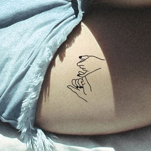 pinky swear temporary tattoo, pinky promise fake tattoo for BFF