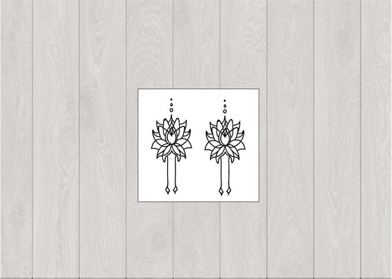 2 Lotus Unalome Temporary Tattoo Boho Temporary Tattoo Temporary Tattoo Lotus Sternum Tattoo Symbolic Temporary Tattoo