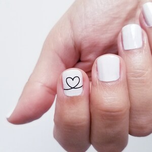 heart nail decals /  heart waterslide nail decals