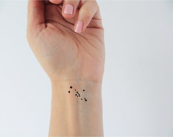 6 Taurus zodiac temporary tattoos / taurus sign tattoo / taurus constellation / Taurus birthday gift