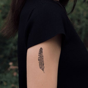 Black Feather Tattoo – Tattoo for a week