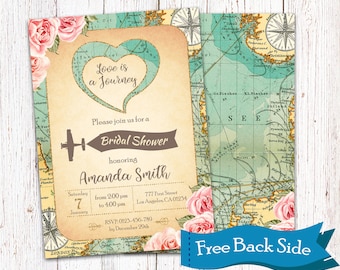 travel invitations etsy