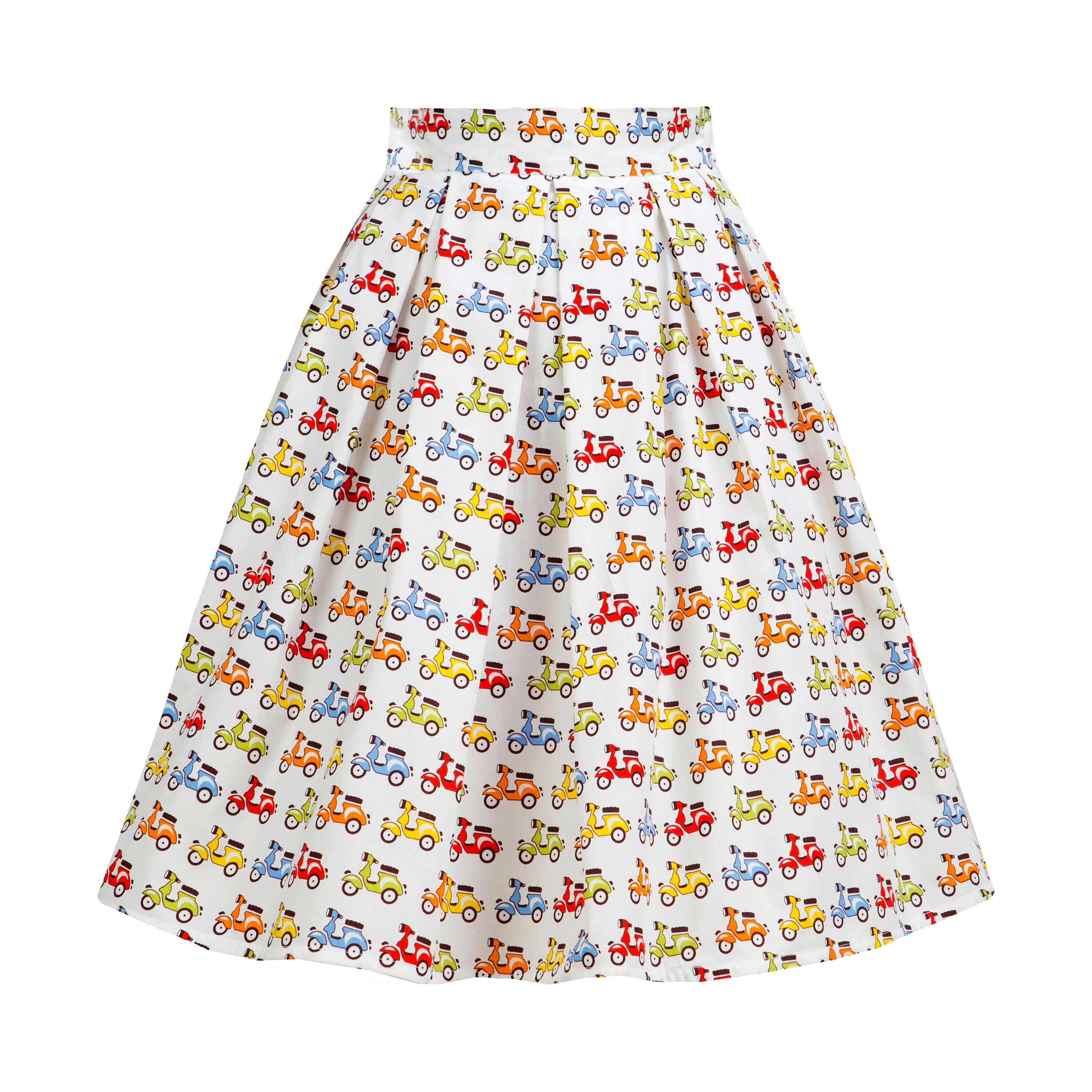 White skirt scooters retro skirt pin up skirt Etsy