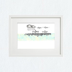 Moin Moin Boat Art print