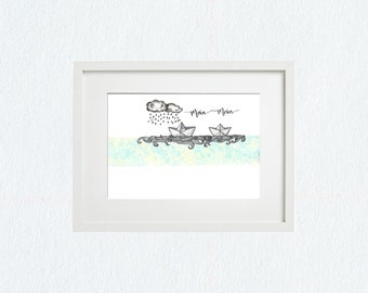 Moin Moin Boat Art print