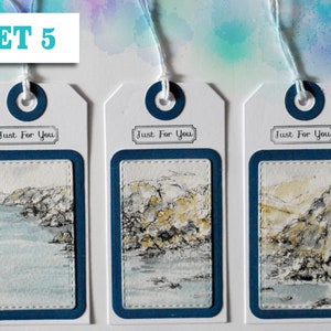 Set 5 - 3 gift tags featuring watercolour paintings of St Agnes cove