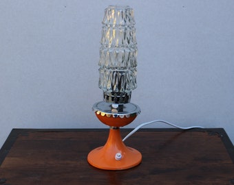 Vintage Table Lamp / Desk Lamp / Mid Century Modern / Orange Lamp / Atomic / Yugoslavia / 1970s