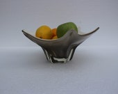 MCM Murano Blown Glass Six Point Star Dish Tray Murano Art Glass Bowl 1950s