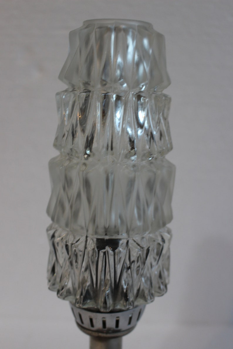 Vintage Mid Century Modern Lamp Vintage Desk Crystal Lamp Bedside Lamp Yugoslavia Lamp 1970s