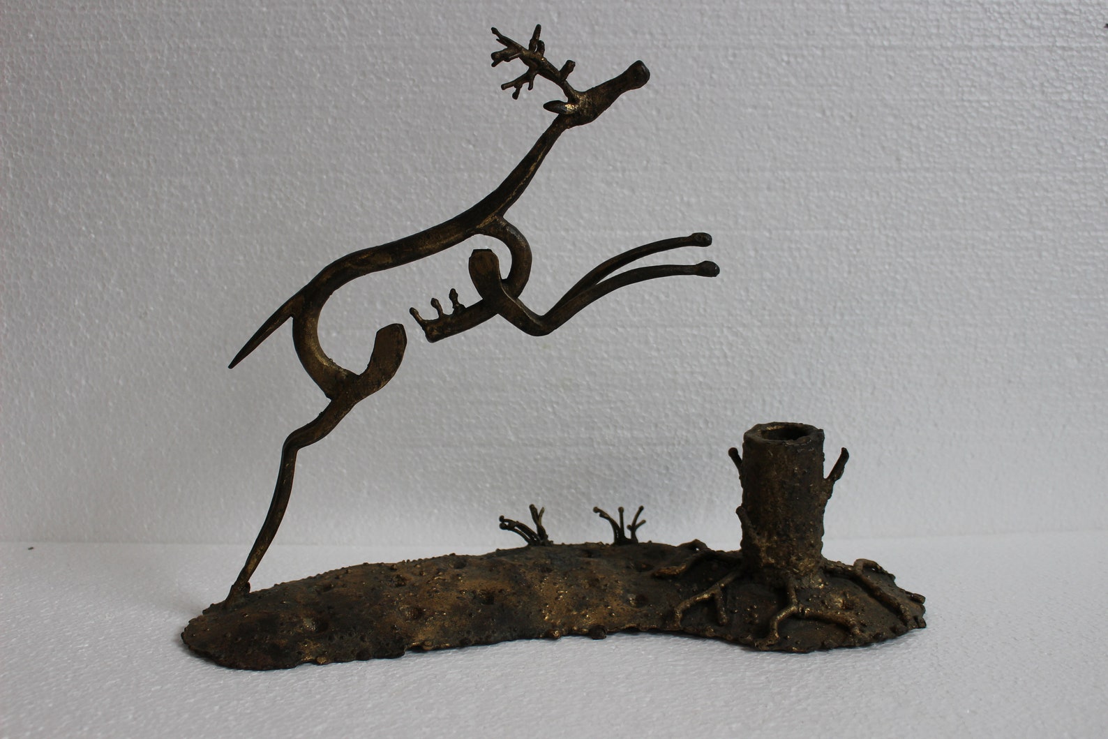 Original Cast Iron Sculpture / Deer Sculpture / Livingroom Etsy