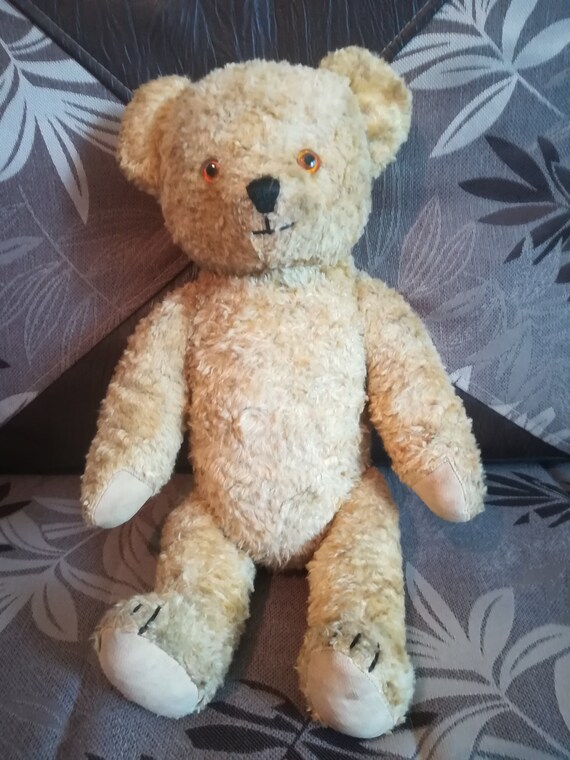 Antique Vintage Teddy Bear Europe 1940s Glass Eyes | Etsy