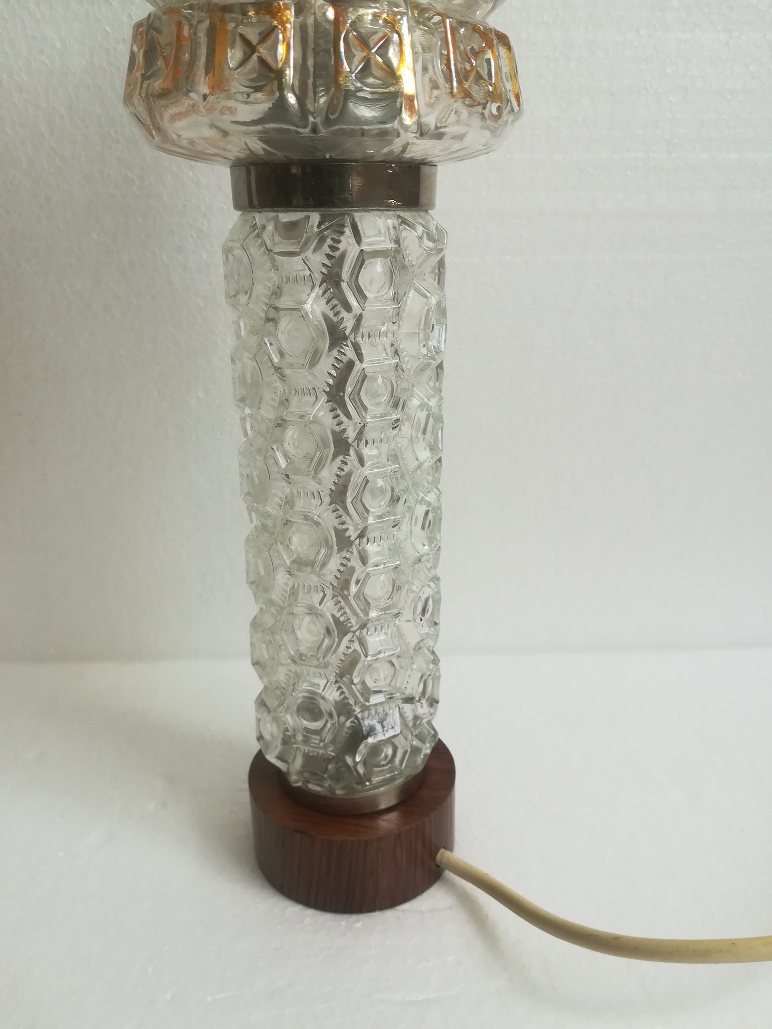 Vintage Crystal Bedside Lamp / Vintage Table Lamp / Yugoslavia Etsy