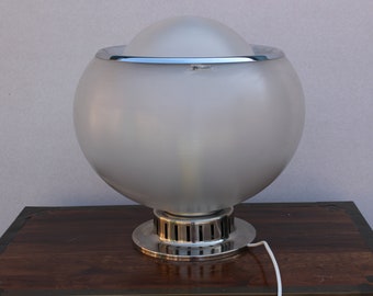 Vintage Elegant Guzzini Bud Table Lamp / Meblo For Guzzini / Large Space Age Lamp / 1970s