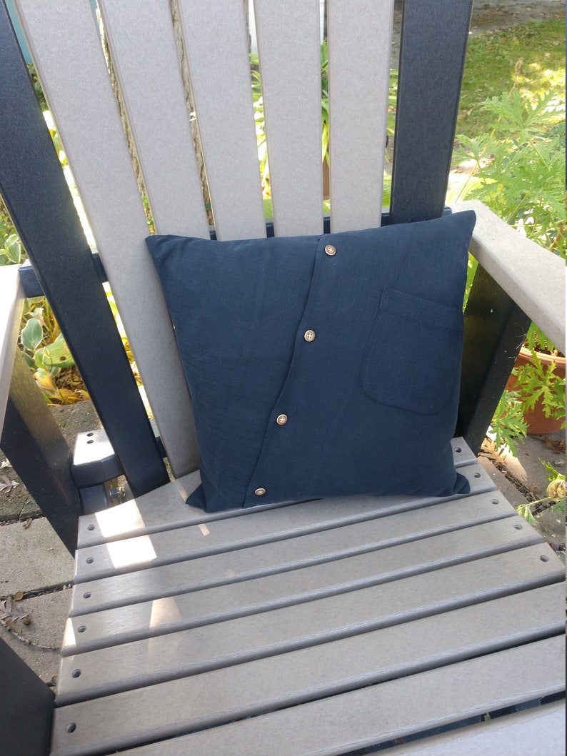 Custom Shirt Pillow, Memory Pillow, My Dad's Shirt, in Memory Of