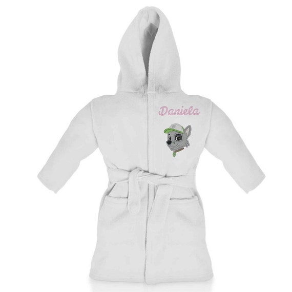 PAW PATROL KIDS HOODED BATHROBE FLEECE DRESSING GOWN MARSHALL SKYE CHARACTER